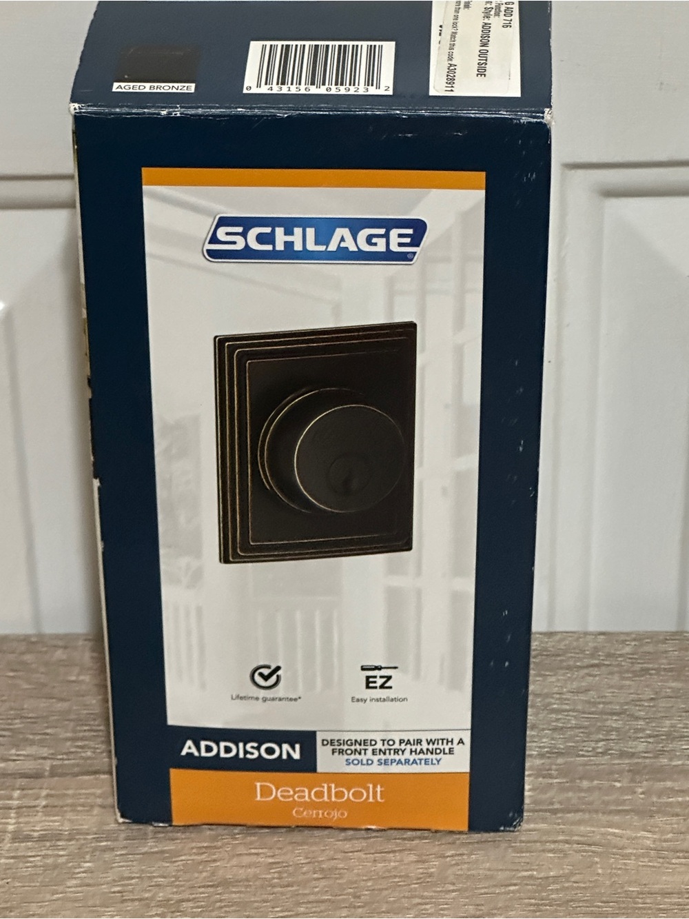 Schlage Single Cylinder Grade 1 Deadbolt with Decorative Addison B60N ADD 716